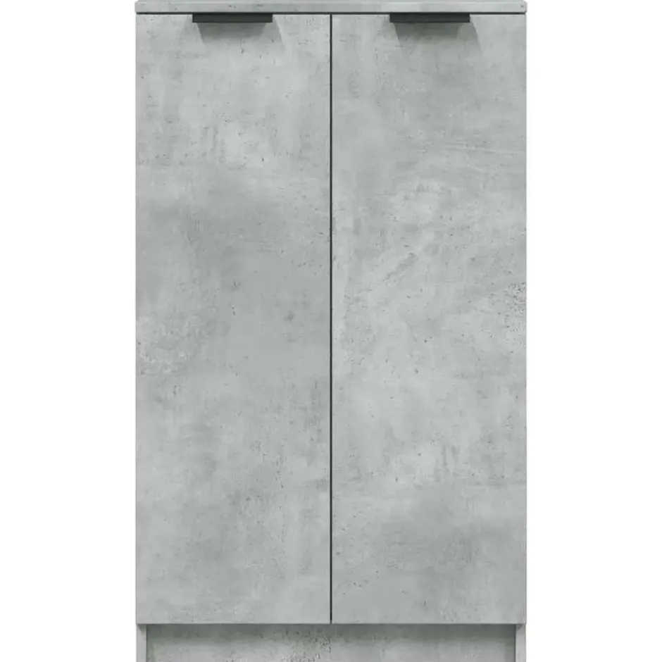vidaXL - Schoenenkast met 2 deuren - Betongrijs - Bewerkt hout - 59x35x100.5 cm