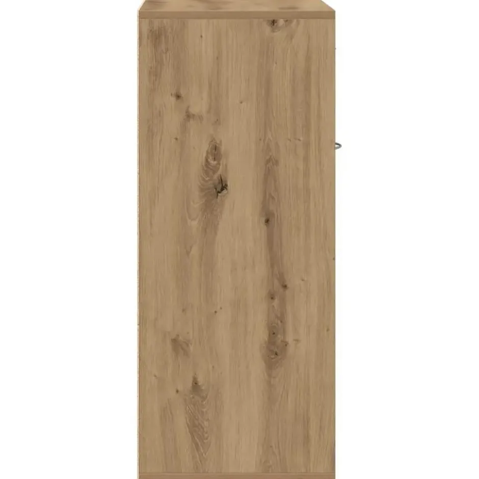 vidaXL - Schoenenkast met 1 lade 2 deuren - Artisan eiken - Hout - 60x35x84 cm