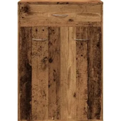 vidaXL - Schoenenkast met 1 lade en 2 deuren - Oud hout - Hout - 60x35x84 cm