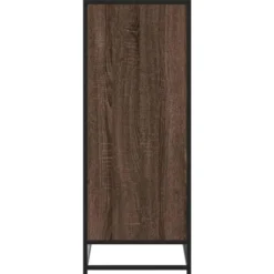 vidaXL - Schoenenkast met metalen poten 10 paar - Bruin eiken - 75x38x97,5 cm