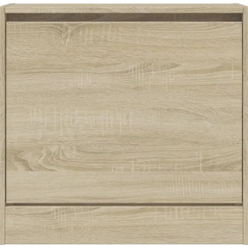 vidaXL - Schoenenkast 2 paar met 1 klep - Sonoma eiken - Hout - 60x21x57 cm