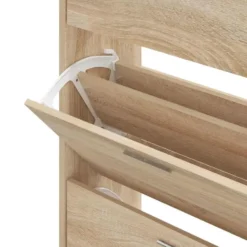 vidaXL - Schoenenkast 6 paar met 3 kleppen - Sonoma eiken - Hout - 63x24x103 cm