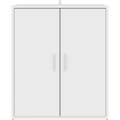 vidaXL - Schoenenkast - Wit - Bewerkt hout - 60 x 35 x 70 cm