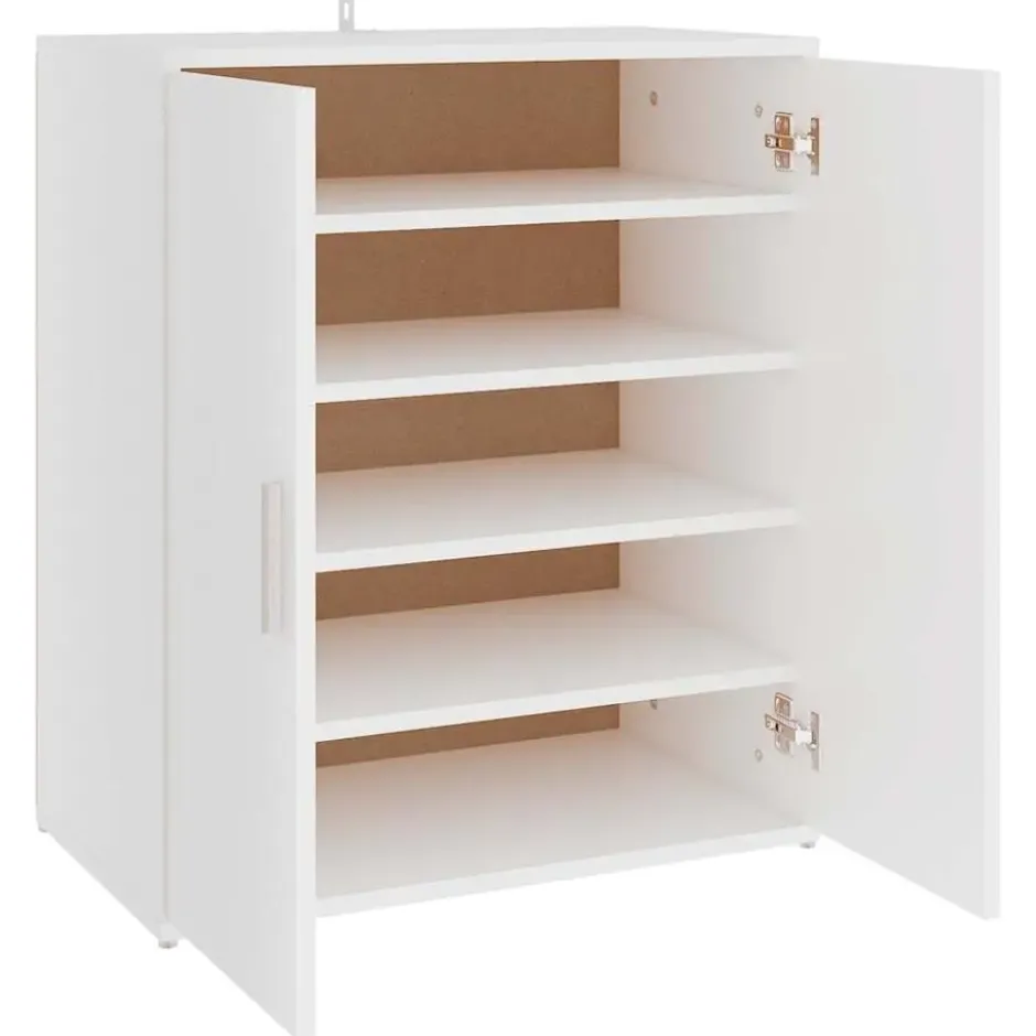 vidaXL - Schoenenkast - Wit - Bewerkt hout - 60 x 35 x 70 cm