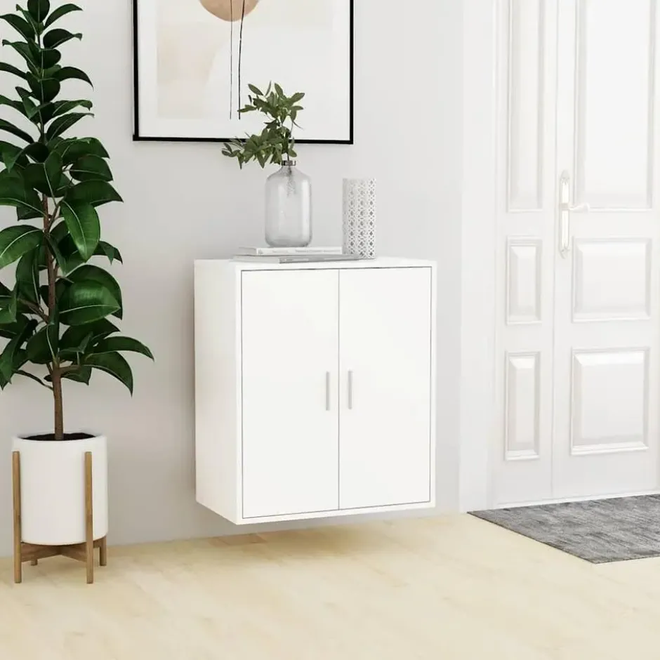 vidaXL - Schoenenkast - Wit - Bewerkt hout - 60 x 35 x 70 cm