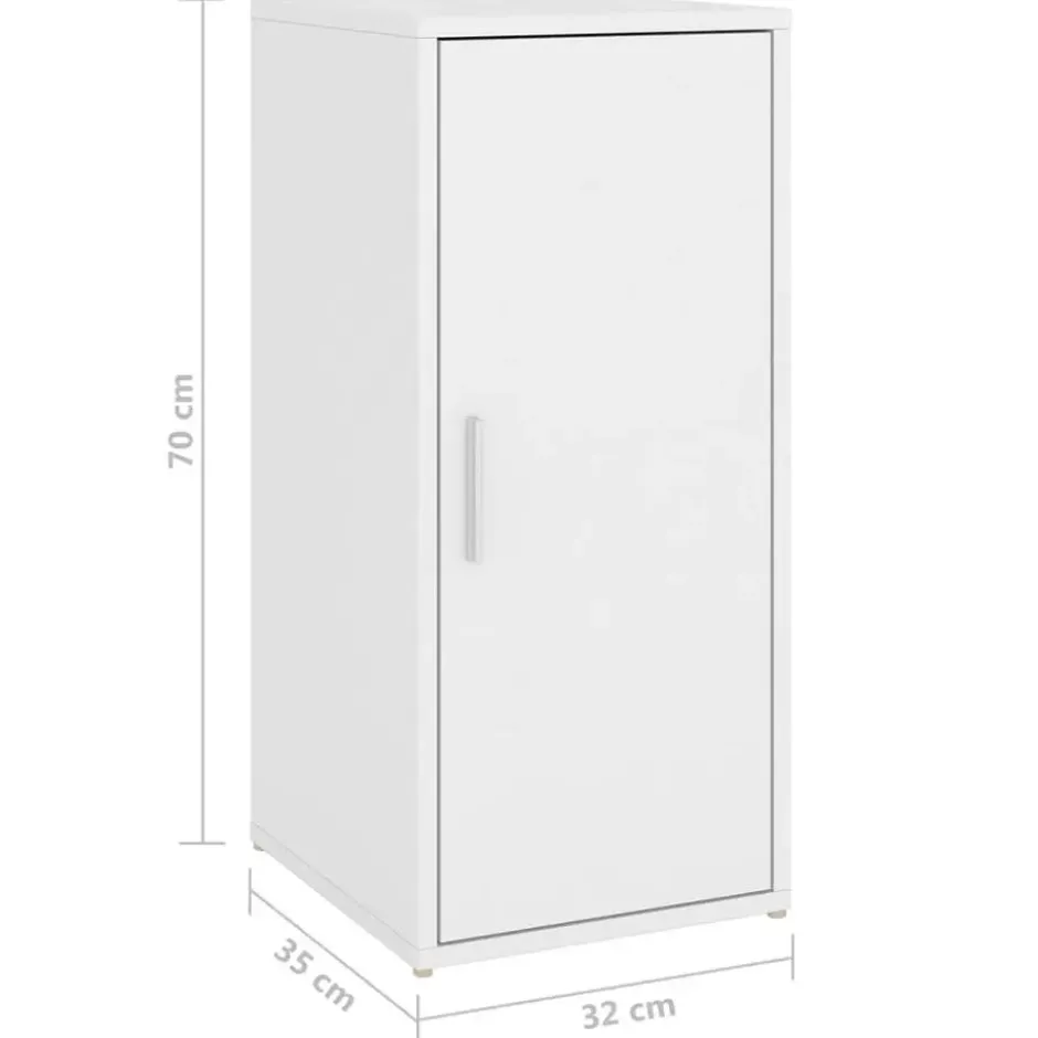 vidaXL - Schoenenkast - Wit - Bewerkt hout - 31.5 x 35 x 70 cm
