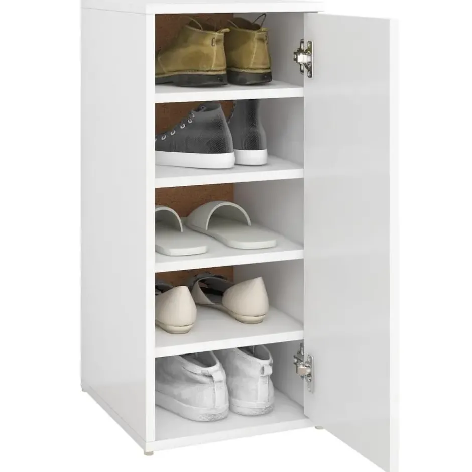 vidaXL - Schoenenkast - Wit - Bewerkt hout - 31.5 x 35 x 70 cm