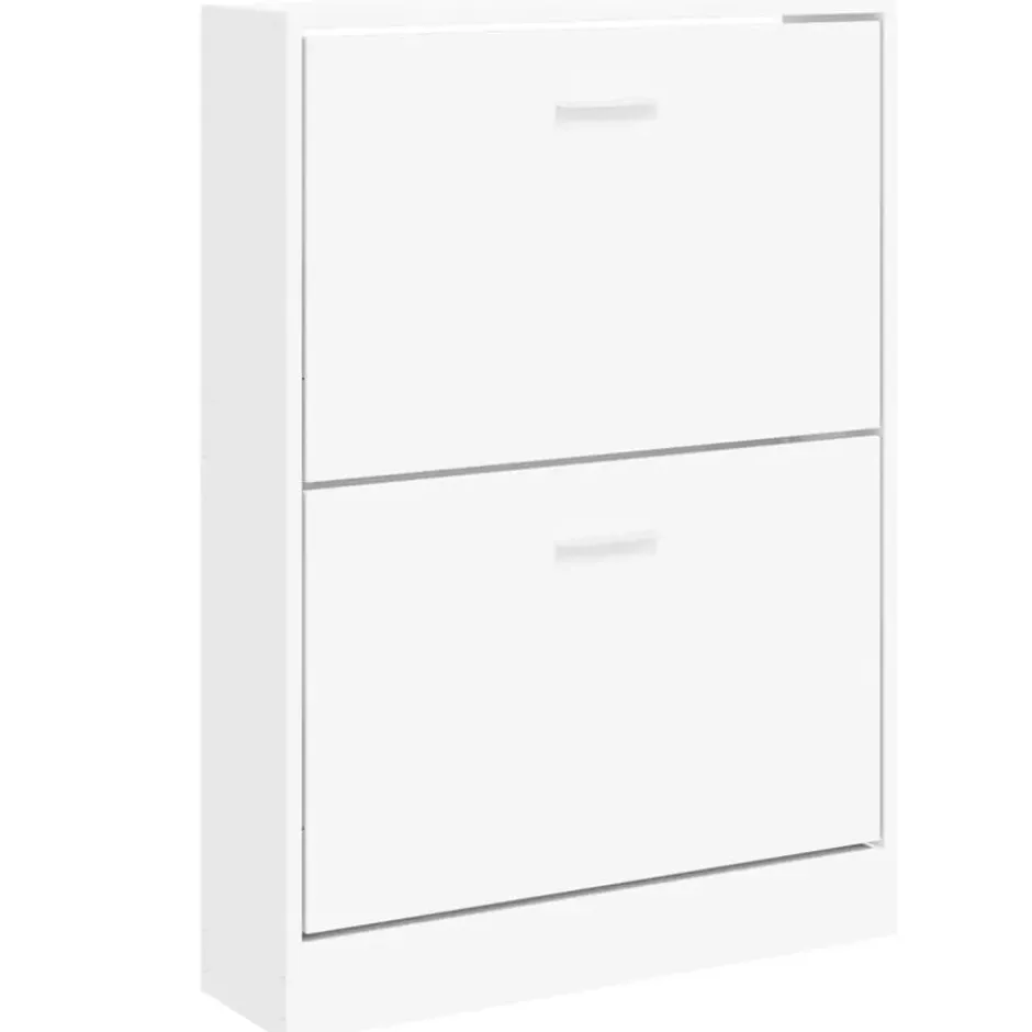 vidaXL - Schoenenkast - Wit - Bewerkt hout