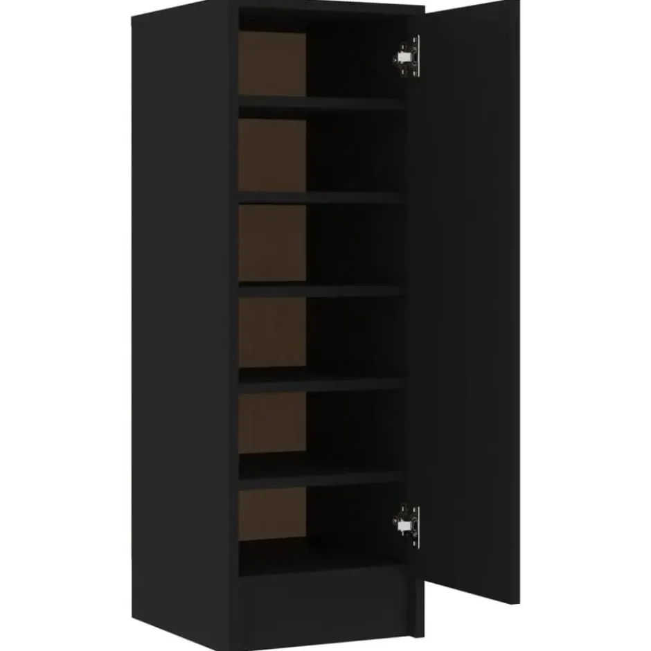 vidaXL - Schoenenkast - Zwart - Bewerkt hout - 31.5 x 35 x 92 cm