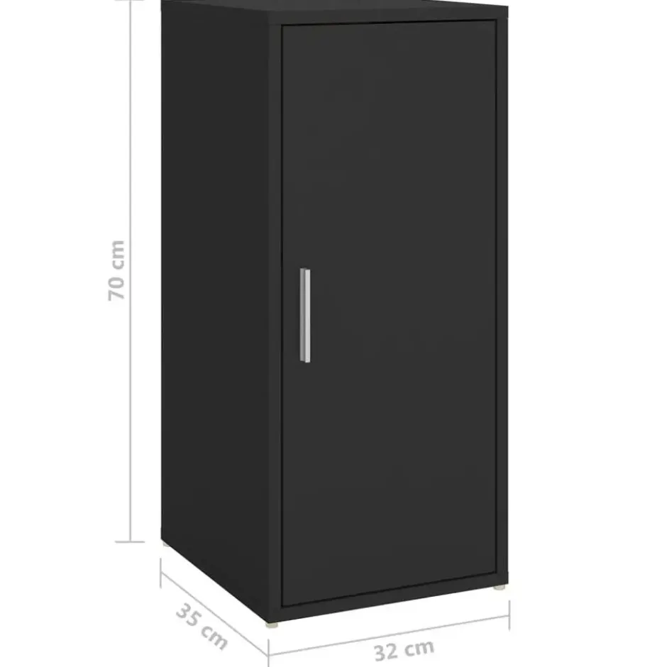 vidaXL - Schoenenkast - Zwart - Bewerkt hout - 31.5 x 35 x 70 cm