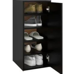 vidaXL - Schoenenkast - Zwart - Bewerkt hout - 31.5 x 35 x 70 cm