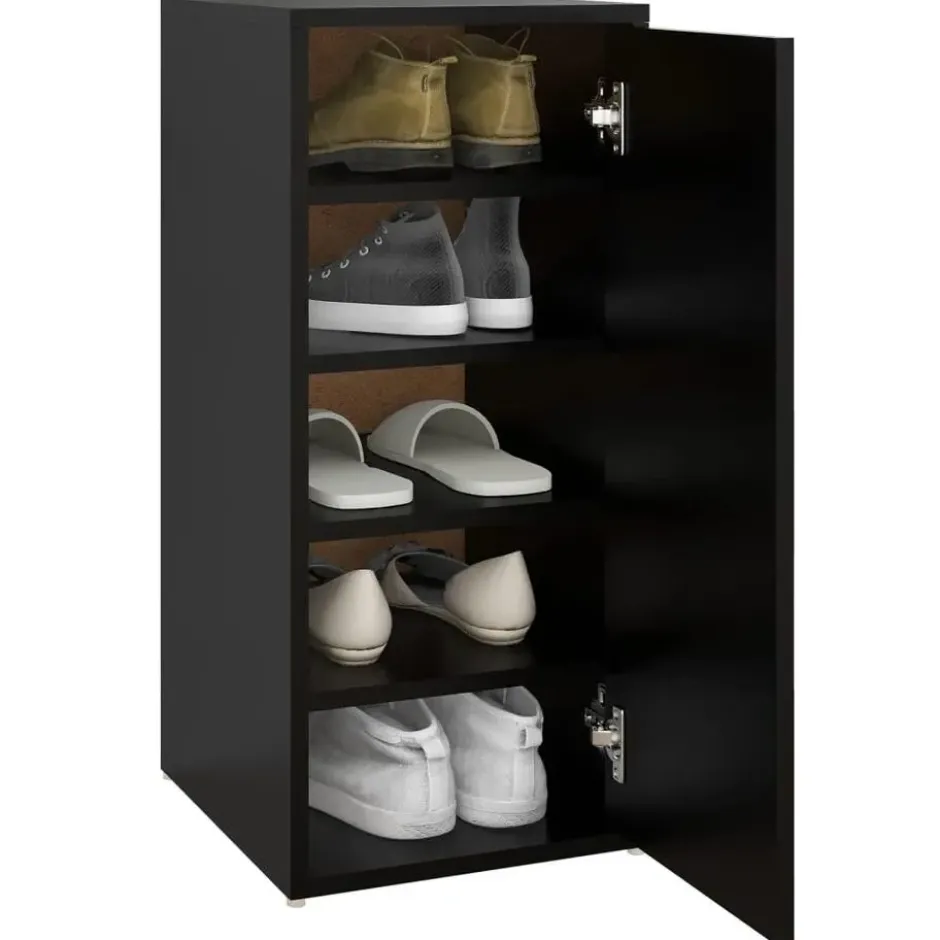 vidaXL - Schoenenkast - Zwart - Bewerkt hout - 31.5 x 35 x 70 cm