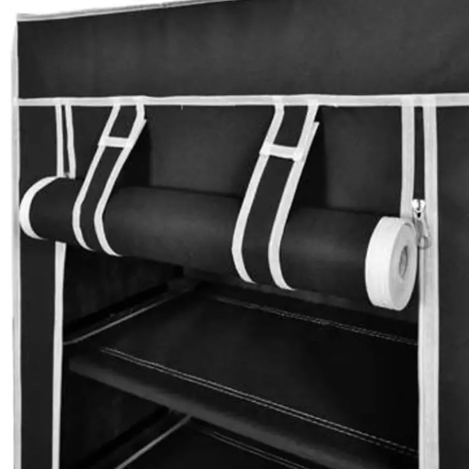 vidaXL - Schoenenkast - Zwart - Stof