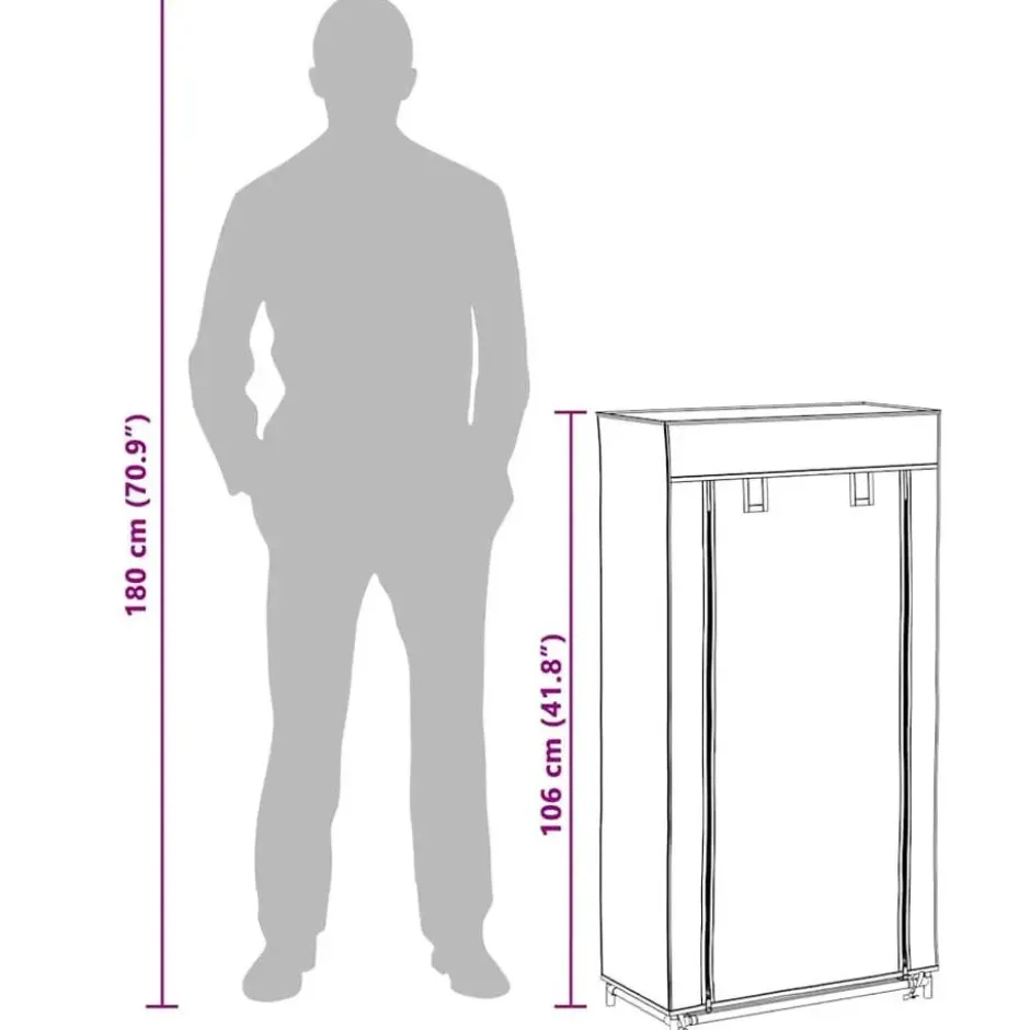 vidaXL - Schoenenkast - Zwart - Stof