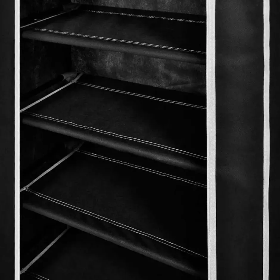 vidaXL - Schoenenkast - Zwart - Stof