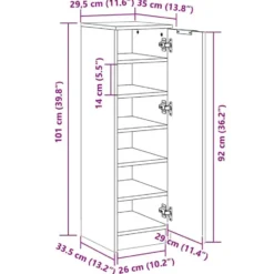 vidaXL - Schoenenrek - Bruin - Bewerkt hout