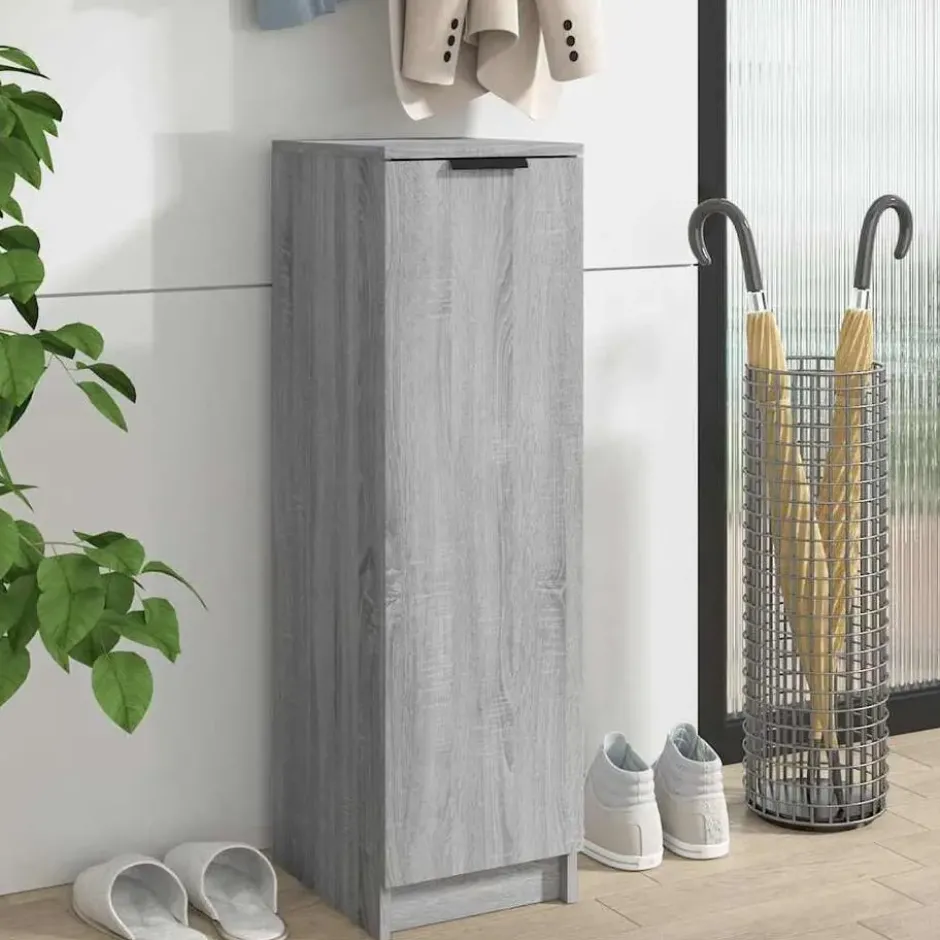 vidaXL - Schoenenrek - Grijs - Bewerkt hout
