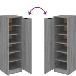 vidaXL - Schoenenrek - Grijs - Bewerkt hout