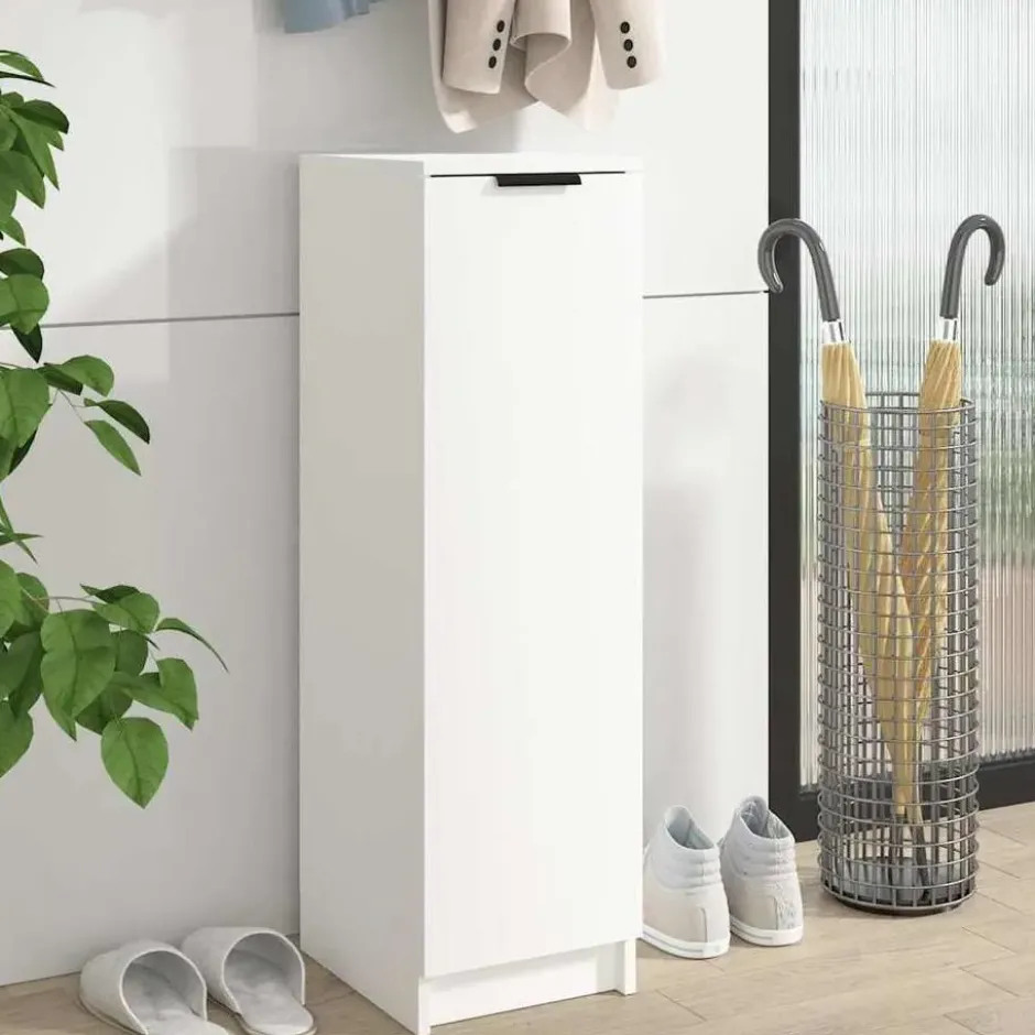 vidaXL - Schoenenrek - Wit - Bewerkt hout