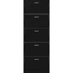 vidaXL - Schoenenrek - Zwart - Bewerkt hout