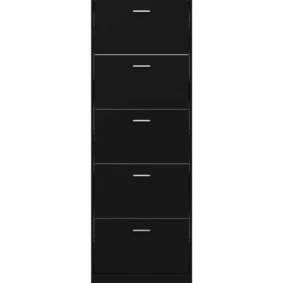 vidaXL - Schoenenrek - Zwart - Bewerkt hout