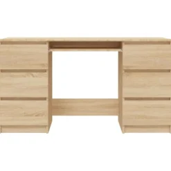 vidaXL - Schrijfbureau - Bruin - Bewerkt hout
