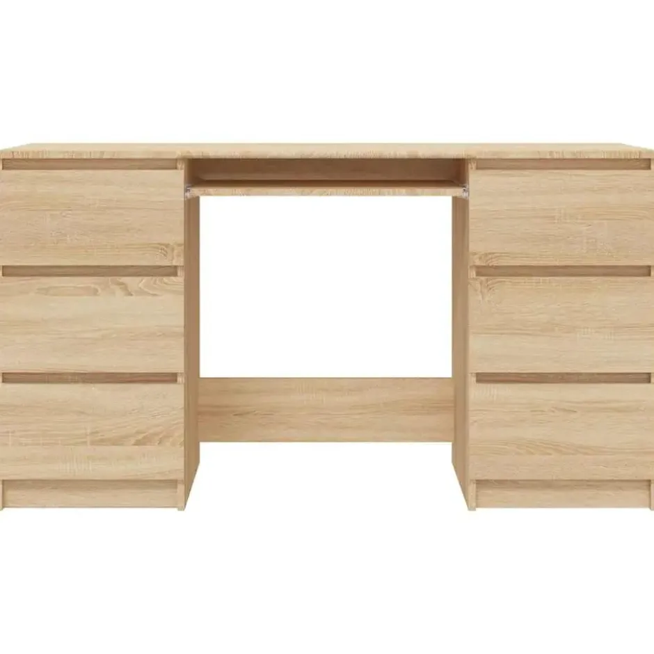 vidaXL - Schrijfbureau - Bruin - Bewerkt hout