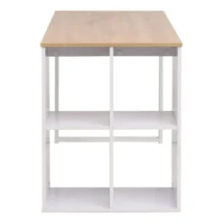 vidaXL - Schrijftafel - Wit - Bewerkt hout