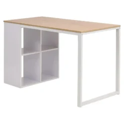 vidaXL - Schrijftafel - Wit - Bewerkt hout