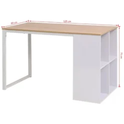 vidaXL - Schrijftafel - Wit - Bewerkt hout