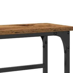 vidaXL - Sidetable - Oud hout - Gelaagd hout en metaal - 75x19.5x75 cm