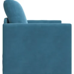 vidaXL Slaapbank inklapbaar met kussen - Blauw fluweel - 74x77x81 cm