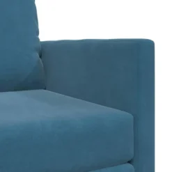 vidaXL Slaapbank inklapbaar met kussen - Blauw fluweel - 74x77x81 cm