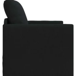 vidaXL Slaapbank inklapbaar met kussen - Zwart stof - 74x77x81 cm