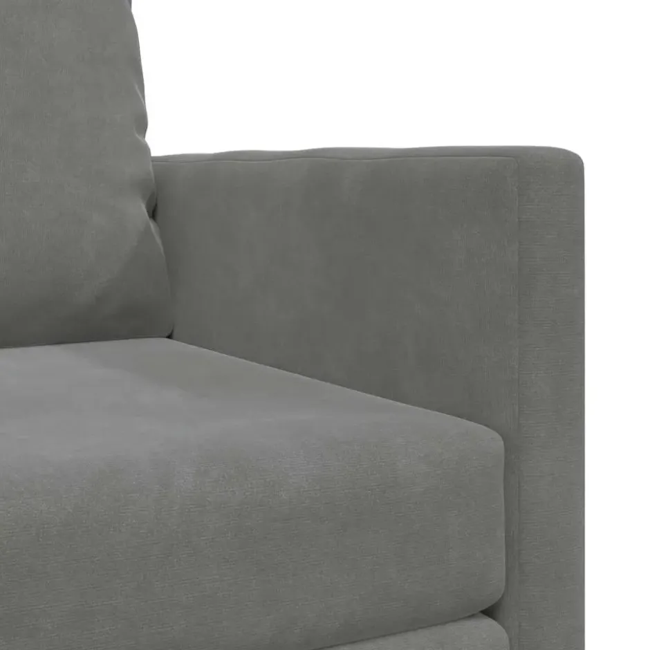 vidaXL Slaapbank inklapbaar met kussen - Donkergrijs fluweel - 74x77x81 cm