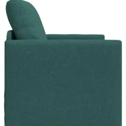 vidaXL Slaapbank inklapbaar met kussen - Donkergroen stof - 74x77x81 cm