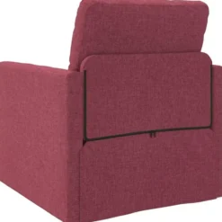 vidaXL Slaapbank inklapbaar met kussen - Wijnrood stof - 74x77x81 cm