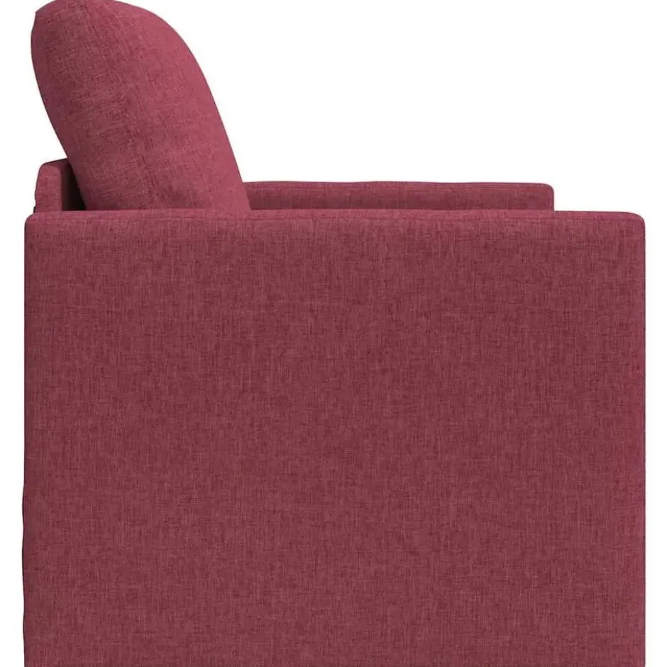 vidaXL Slaapbank inklapbaar met kussen - Wijnrood stof - 74x77x81 cm