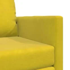 vidaXL Slaapbank inklapbaar met kussen - Donkergeel fluweel - 74x77x81 cm
