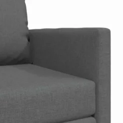 vidaXL Slaapbank inklapbaar met kussen - Donkergrijs stof - 74x77x81 cm