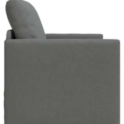 vidaXL Slaapbank inklapbaar met kussen - Donkergrijs stof - 74x77x81 cm