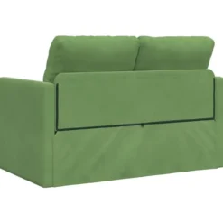 vidaXL Slaapbank 2-zits inklapbaar met kussens - Lichtgroen fluweel - 204 cm