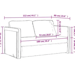 vidaXL Slaapbank 2-zits inklapbaar met kussens - Donkergroen stof - 112 cm