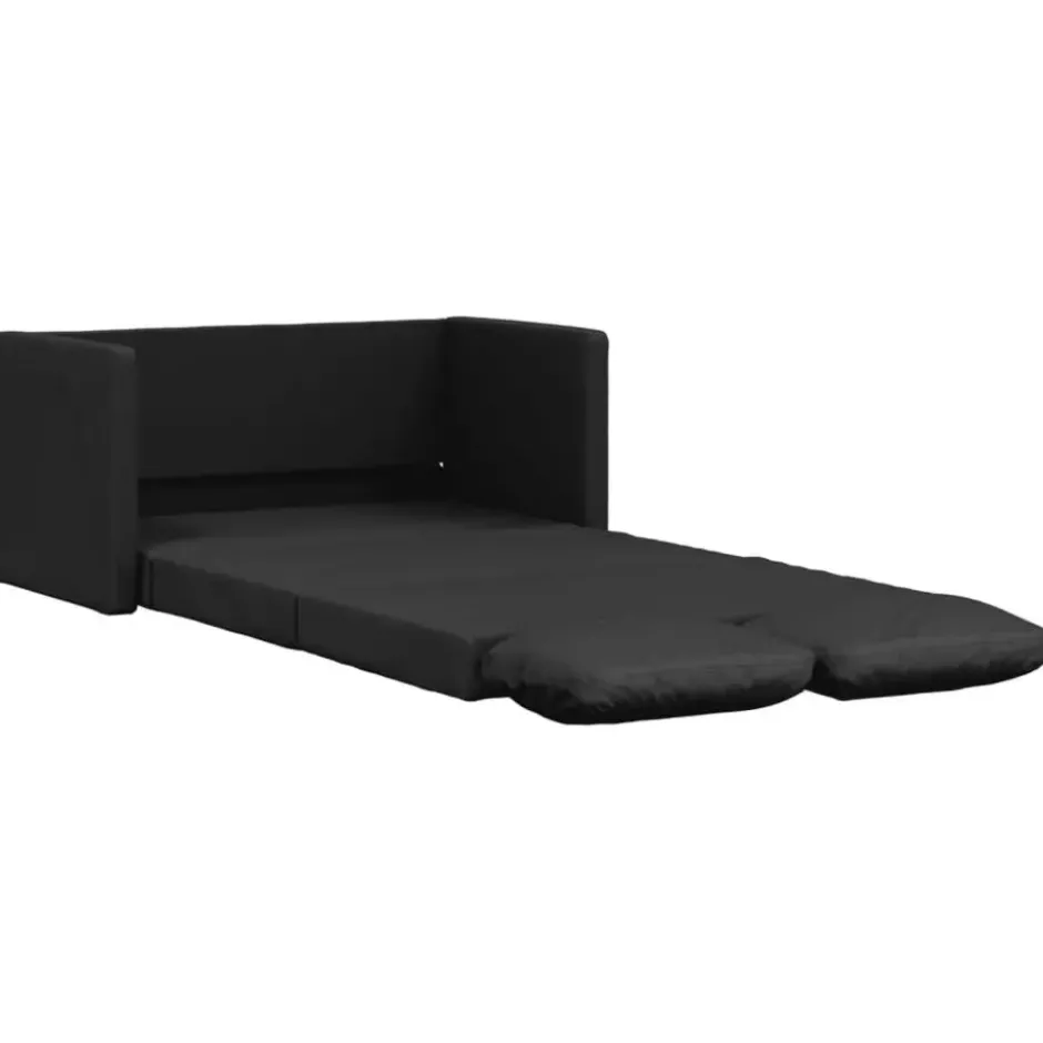 vidaXL Slaapbank 2-zits inklapbaar met kussens - Donkergroen stof - 112 cm