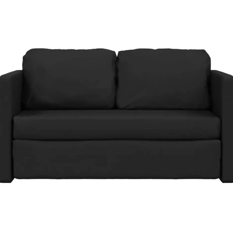 vidaXL Slaapbank 2-zits inklapbaar met kussens - Donkergroen stof - 112 cm