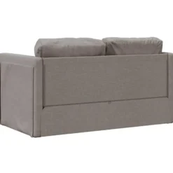 vidaXL Slaapbank 2-zits inklapbaar met kussens - Taupe stof - 112 cm