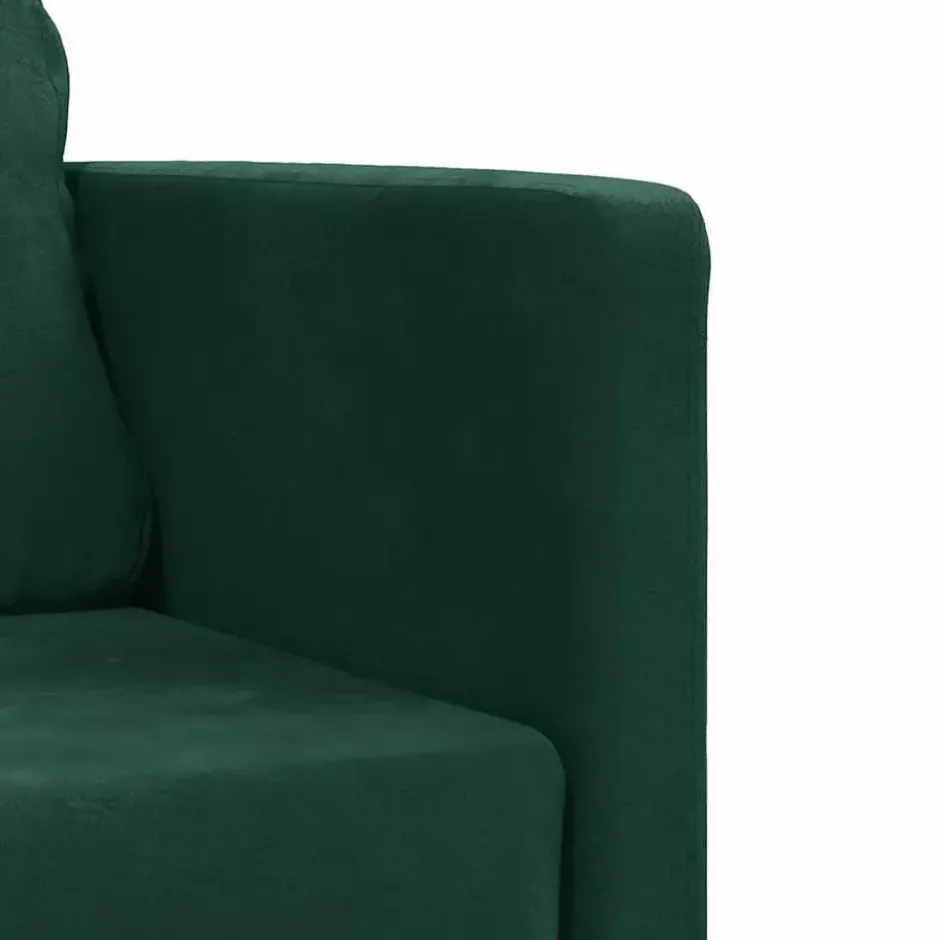 vidaXL Slaapbank 2-zits inklapbaar met kussens - Donkergroen fluweel - 122 cm