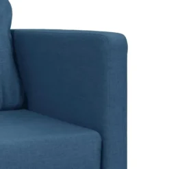 vidaXL Slaapbank 2-zits inklapbaar met kussens - Blauw stof - 112 cm