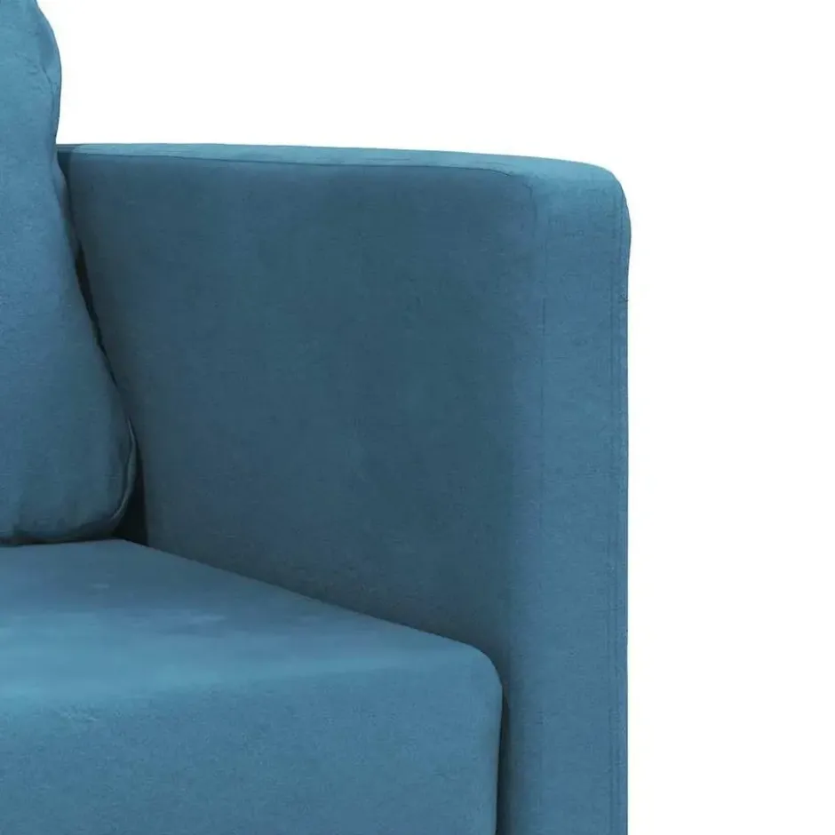 vidaXL Slaapbank 2-zits inklapbaar met kussens - Bluaw fluweel - 122 cm