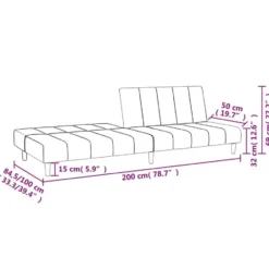 vidaXL Slaapbank 2-zits Klik-klak mechanisme - Wijnrood fluweel - 200 cm